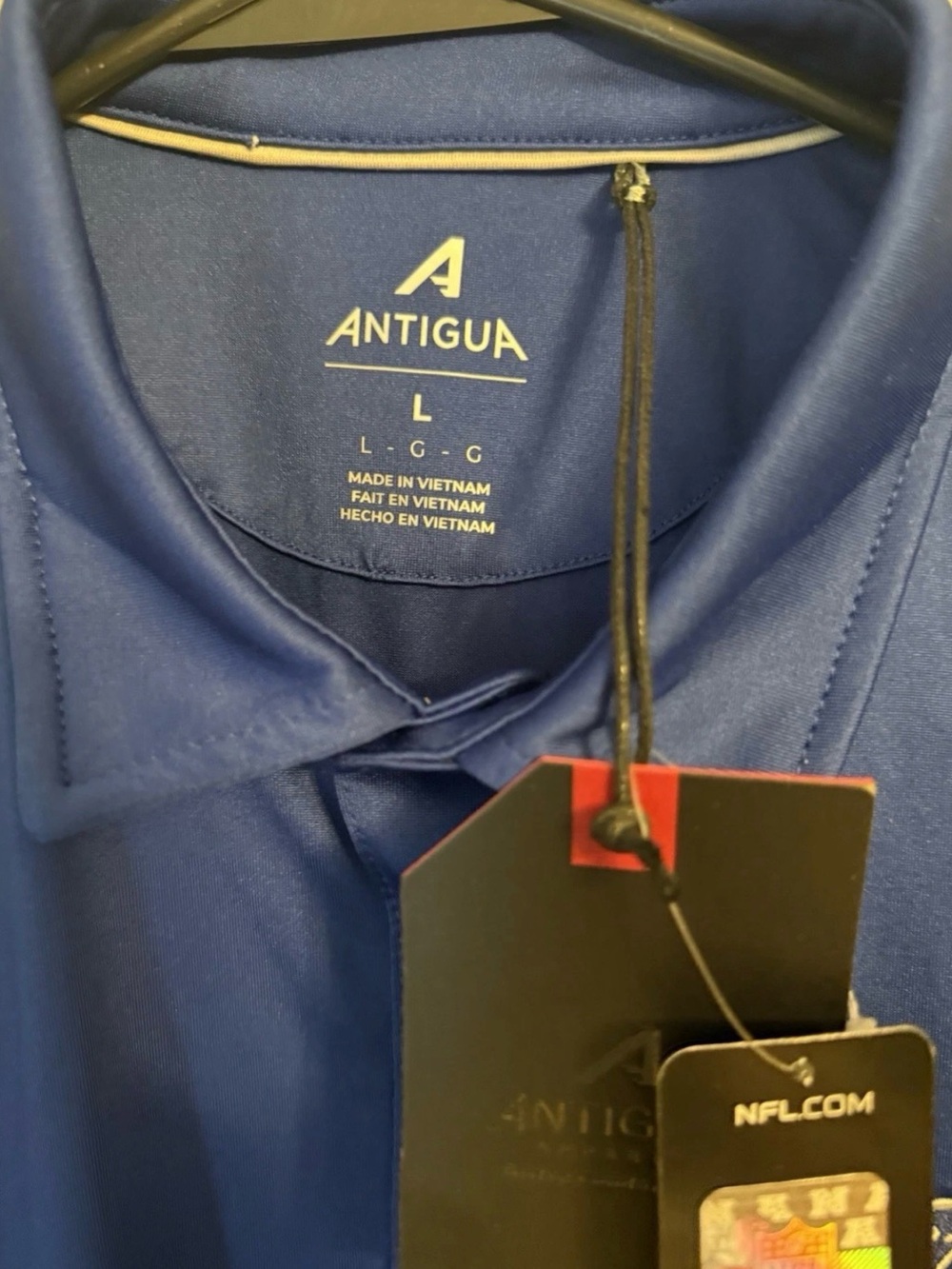 Antigua Men's Large Indianapolis Colts Blue Polo Shirt - Picture 5 of 5